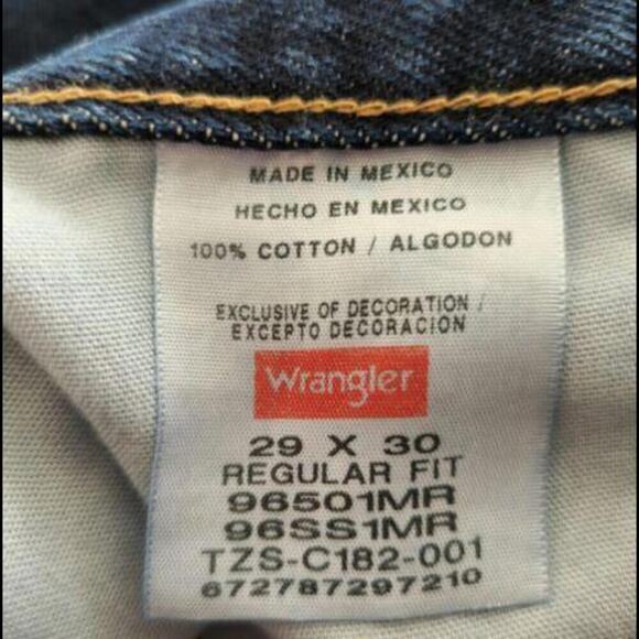 Men’s Wrangler Five Star Regular Fit Jeans Size 29x30 | 100% Cotton Denim - Picture 6 of 9